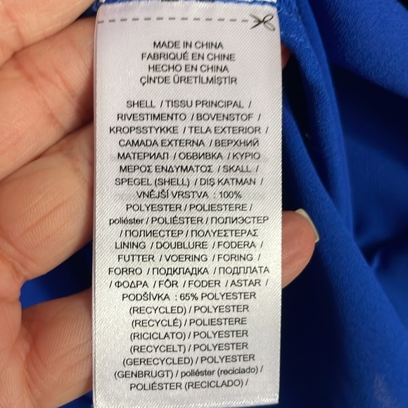 Lauren by Ralph Lauren Georgette Caftan Cocktail Dress sz 2 - Picture 4 of 8